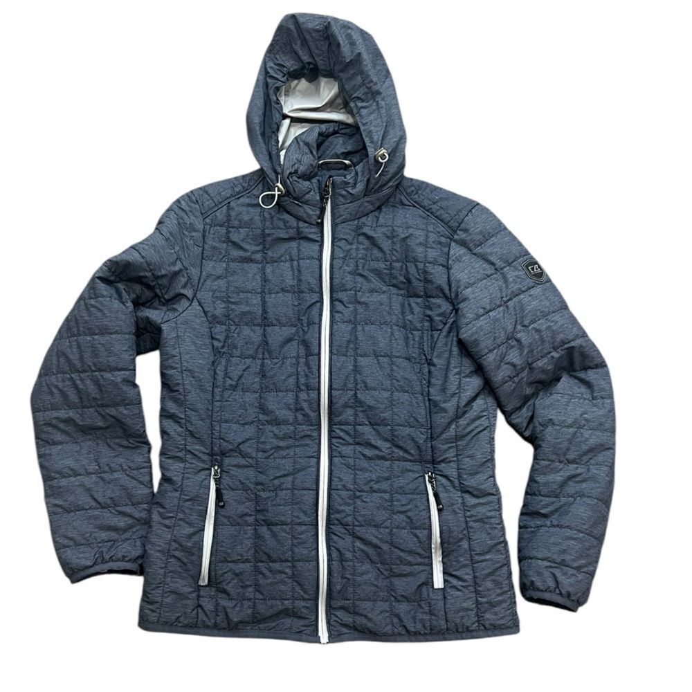 Cutter & Buck Women’s M Packable Puffer Jacket with Google Logo CB Blue Gray